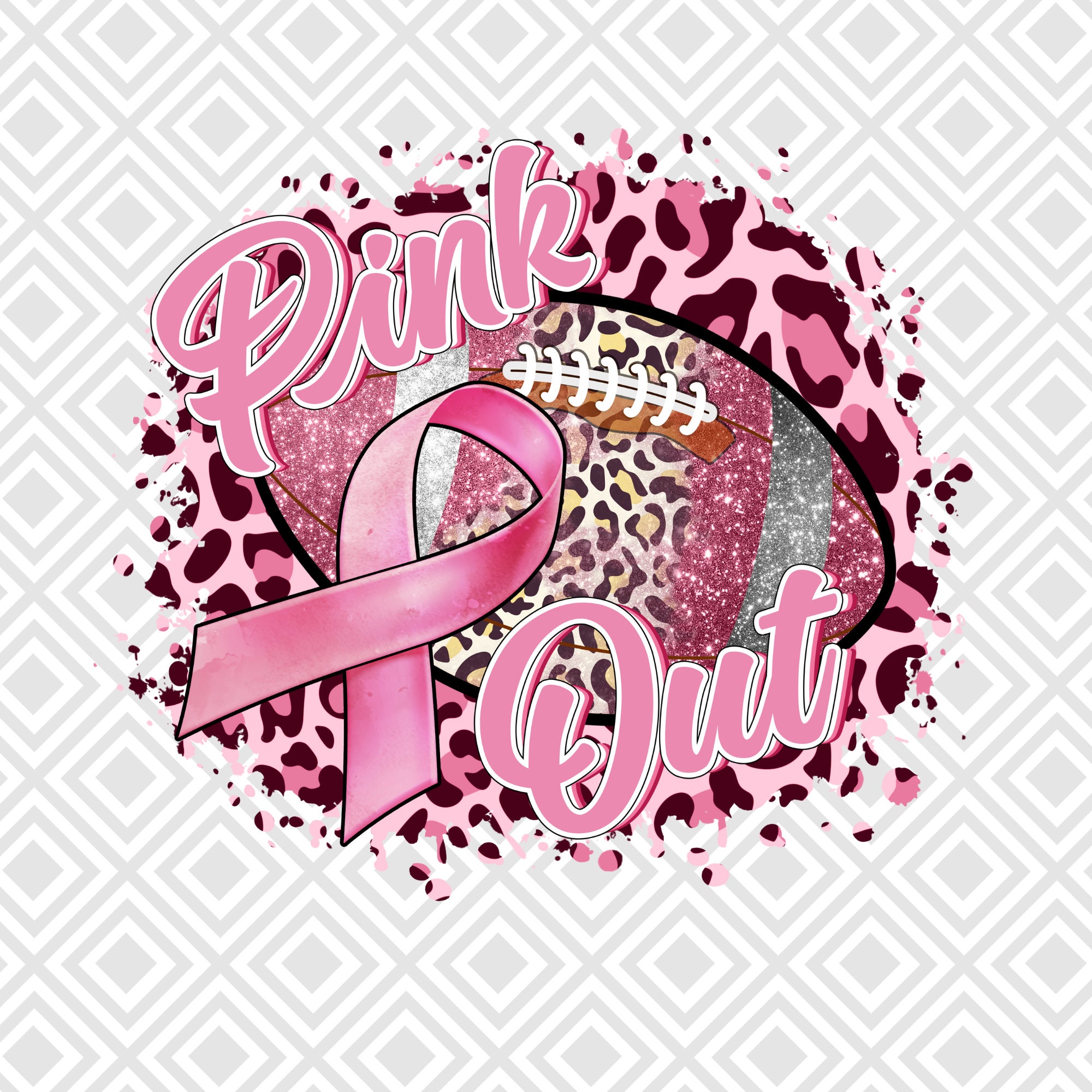 Pink Out Cancer Awareness Png Sublimation Designs Downloads Etsy