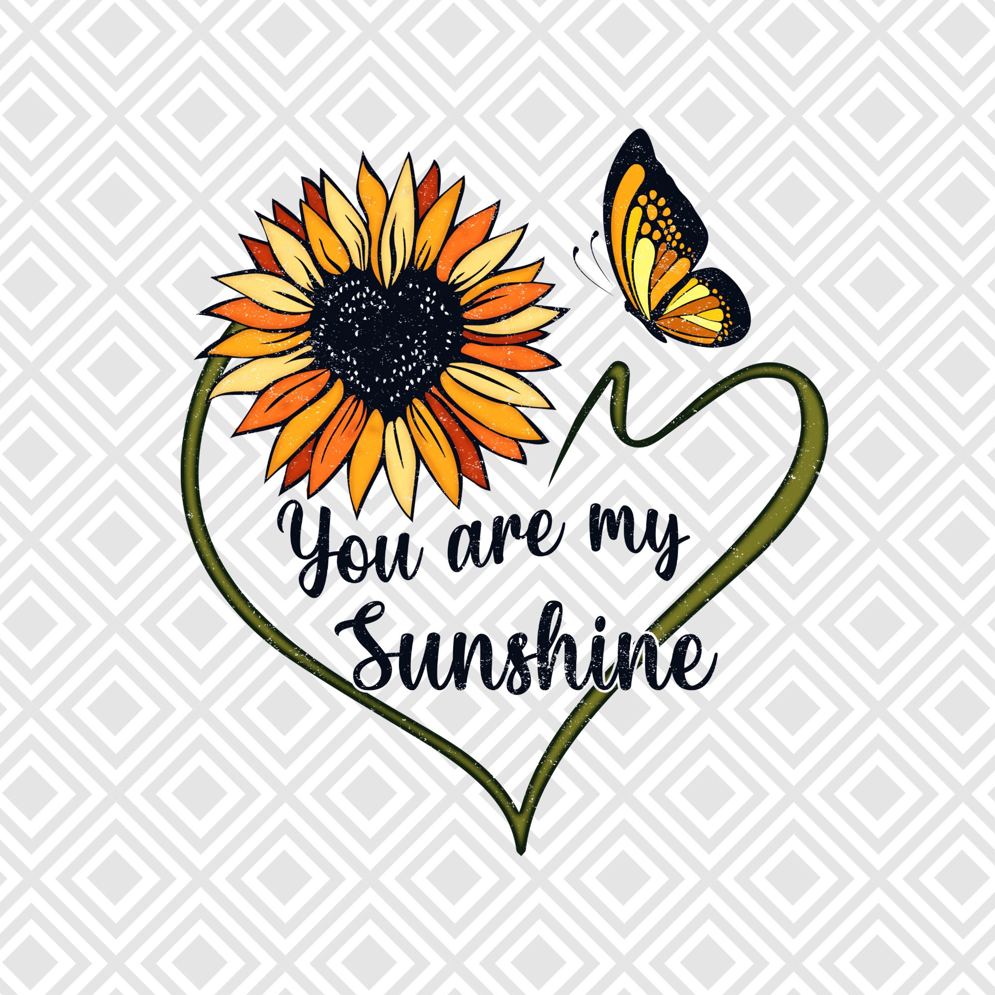 You Are My Sunshine Png Retro Sublimation Design Download Etsy Canada