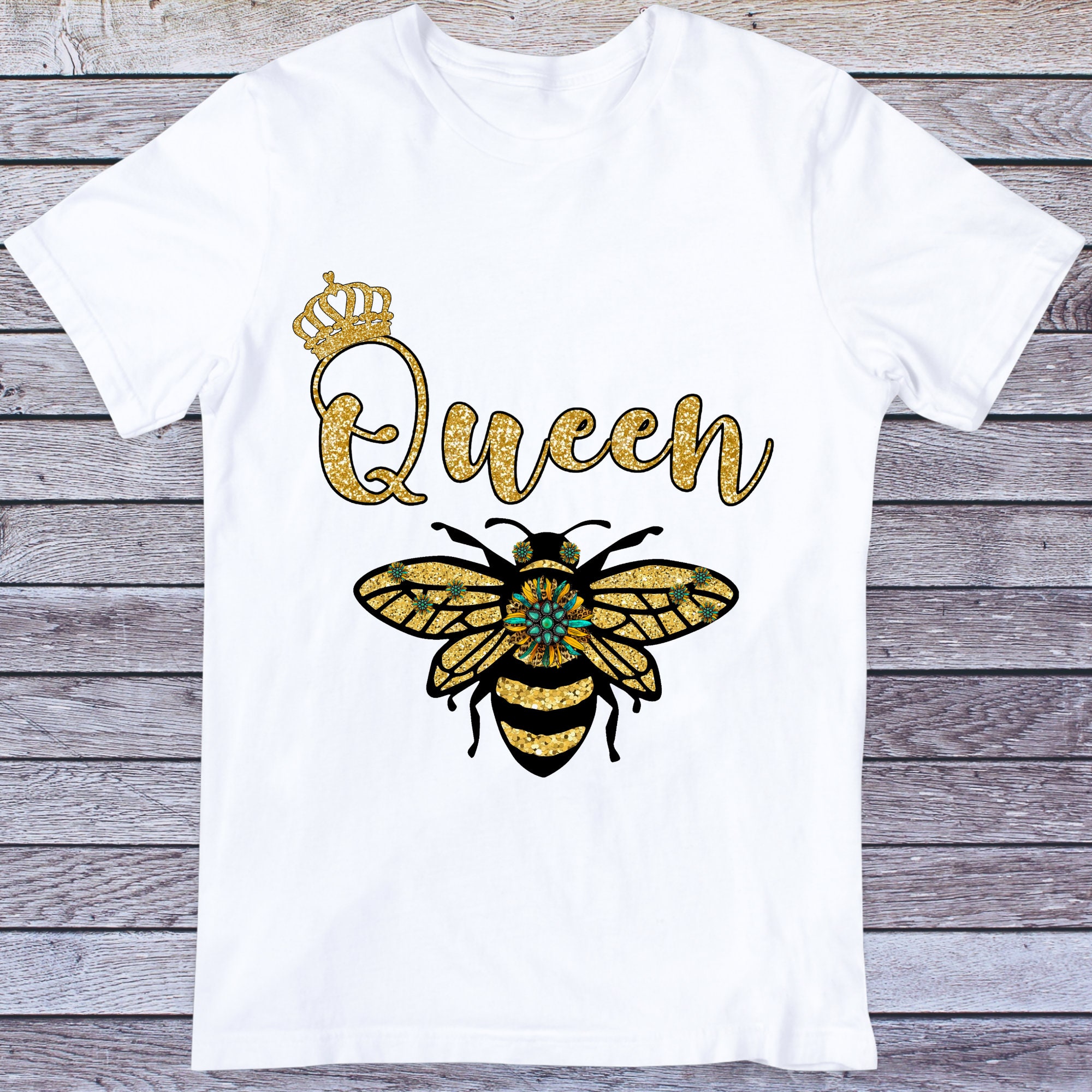Western Queen Bee Png Sublimation Queen Bee Design Crown - Etsy