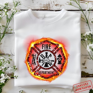 Fire department Png, Fire Dept Png, Fire Department Maltese Cross png, Firefighter Png, Fire department shirt Design, Fire Dept Cross Png