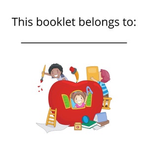 PreK - Preschool and K5 - Kindergarten Learning Booklet Printable, Reading, Writing, Counting, Learning,  Digital Download Printable