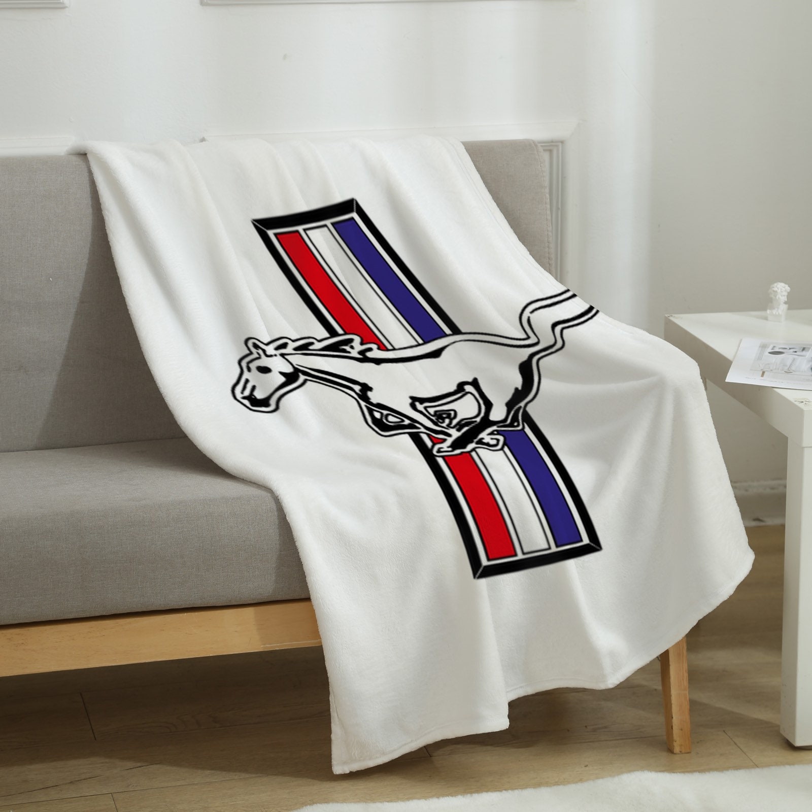 Ford Mustang Blanket Mustang Apparel Couch Throw Fleece Ford Mustang Etsy Canada