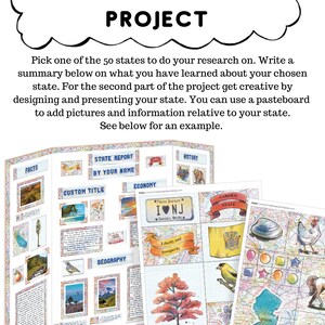Geography, 3rd, 4th, 5th Grade US States and Capitals With Project ...