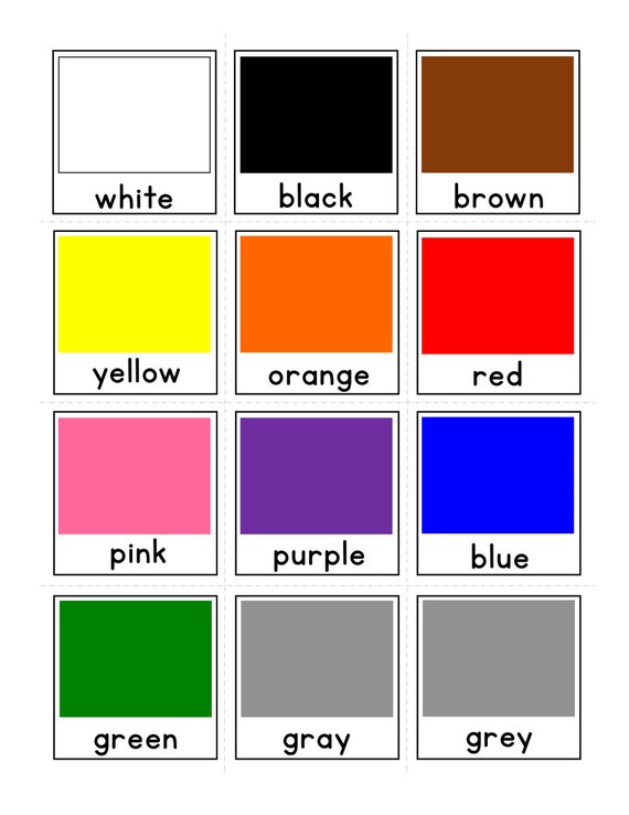 Color Block Flashcards, Color Flashcards Autism, CBT, PreK Colors, Learning with Flashcards, Homeschool, Special Education