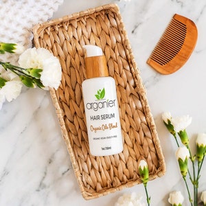 Hair Growth Serum Hair Oil Organic Hair Moisturizer Hair Growth Oil, Anti-Frizz and Smoothness Curly Hair Products Rosemary Oil Castor Oil