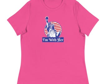 Camiseta relajada para mujer "Estoy con ella"