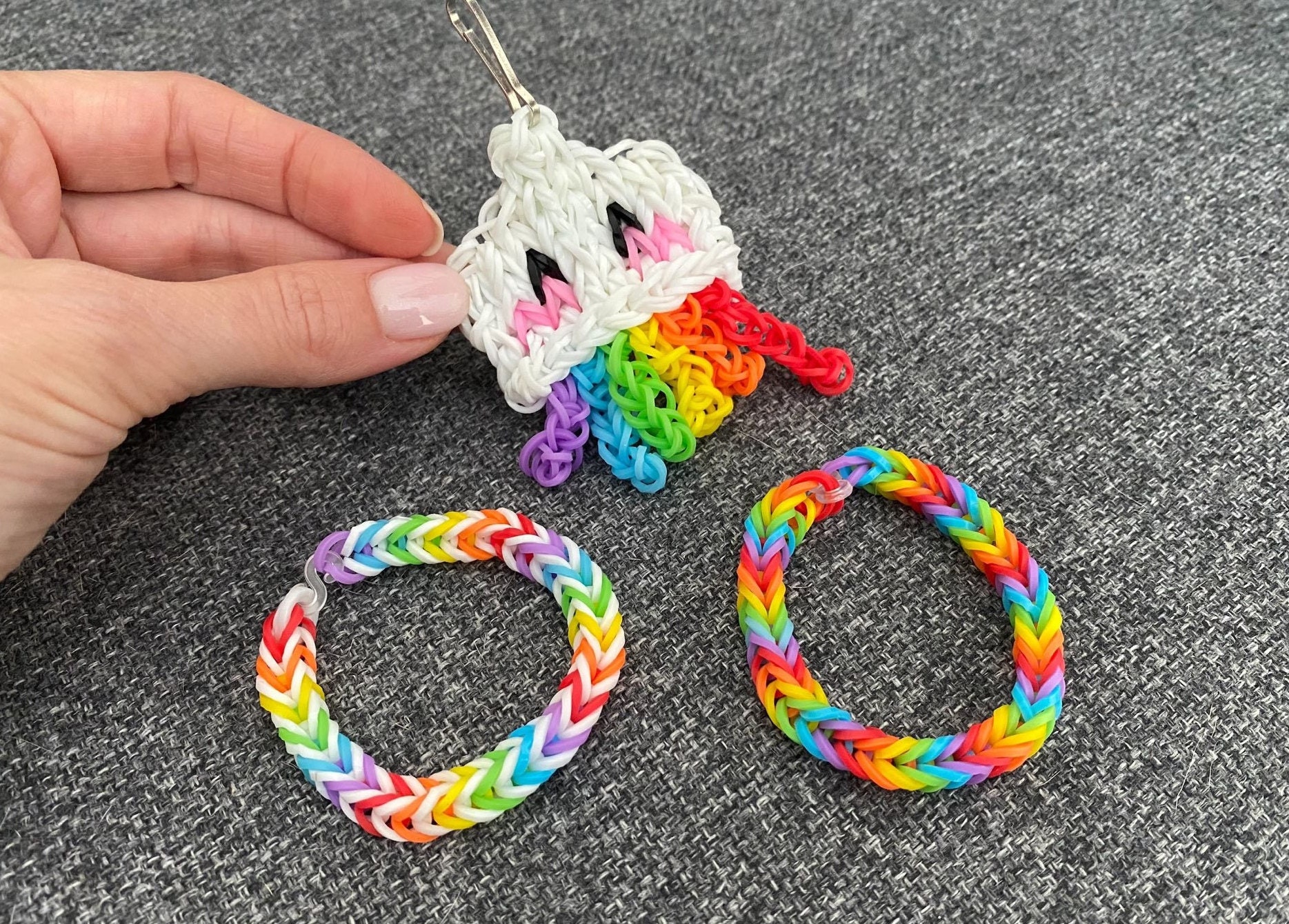 rainbow loom keychain