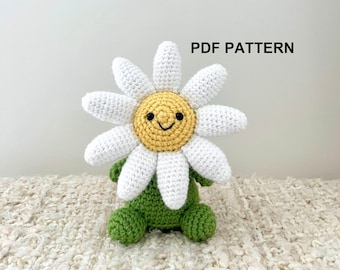 DIY PATTERN - Daisy Flower Plush - Amigurumi Crochet PDF