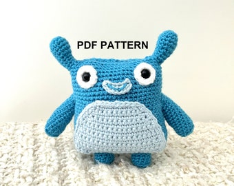 DIY PATTERN - Little Blue Monster - Amigurumi Crochet PDF