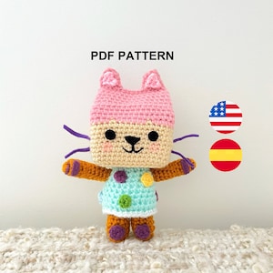 DIY PATTERN - Box Cat - Amigurumi Häkelanleitung PDF (en/es)