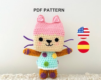 DIYPATROON - Doos kat - gehaakte amigurumi pdf (en/es)