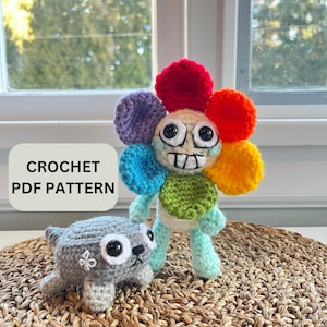 DIY PATTERN - Flower Figure and Pet Rock - Amigurumi Crochet PDF
