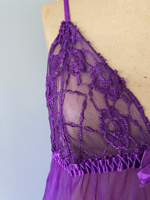 Vintage purple Fredericks of Hollywood lingerie s… - image 3