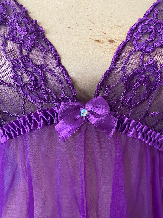 Vintage purple Fredericks of Hollywood lingerie s… - image 2