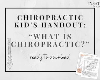 Chiropraktik Handout für Kinder - Was ist Chiropraktik? Bereit zum Herunterladen