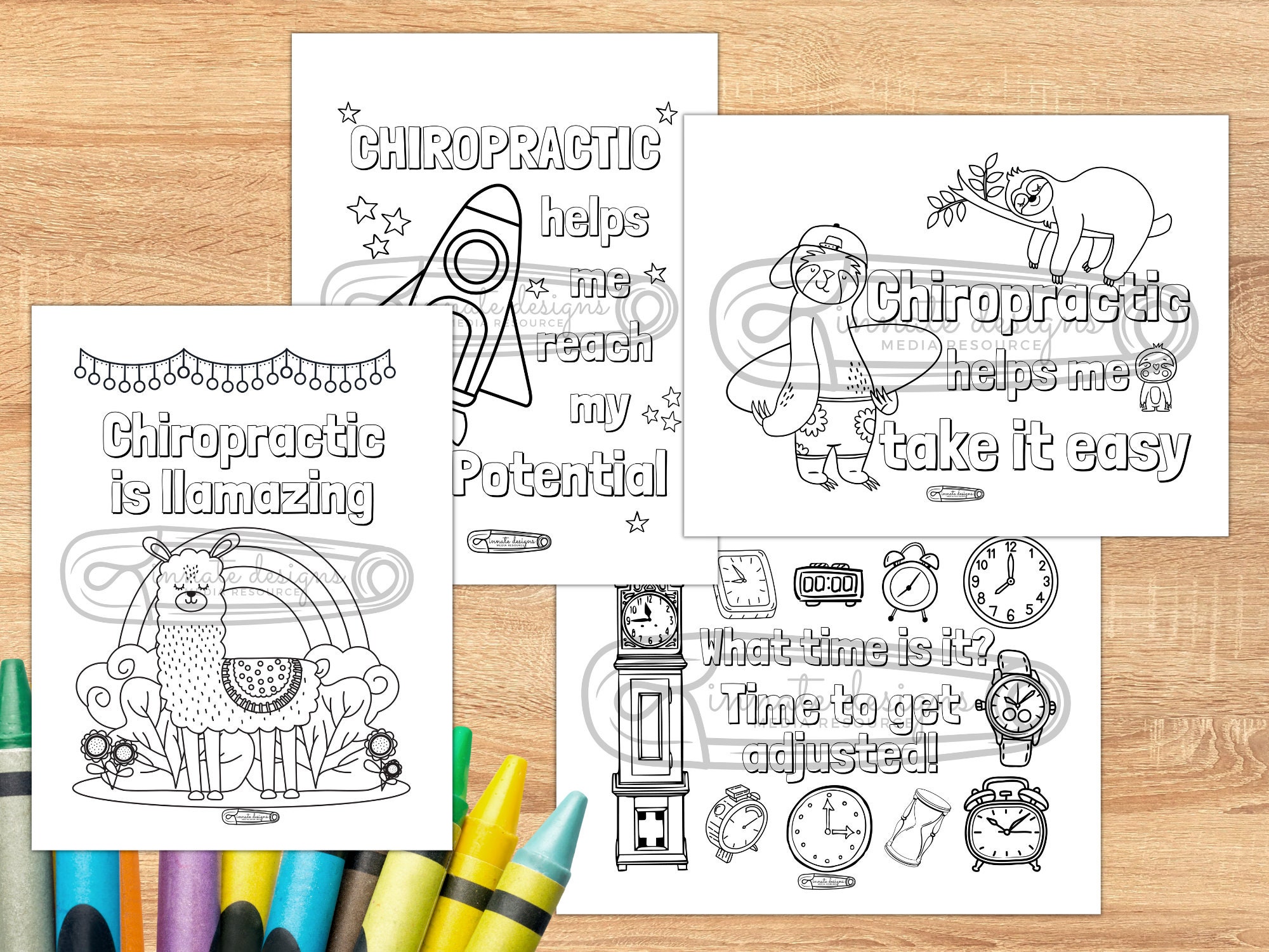 Kids Chiropratic Coloring Pages