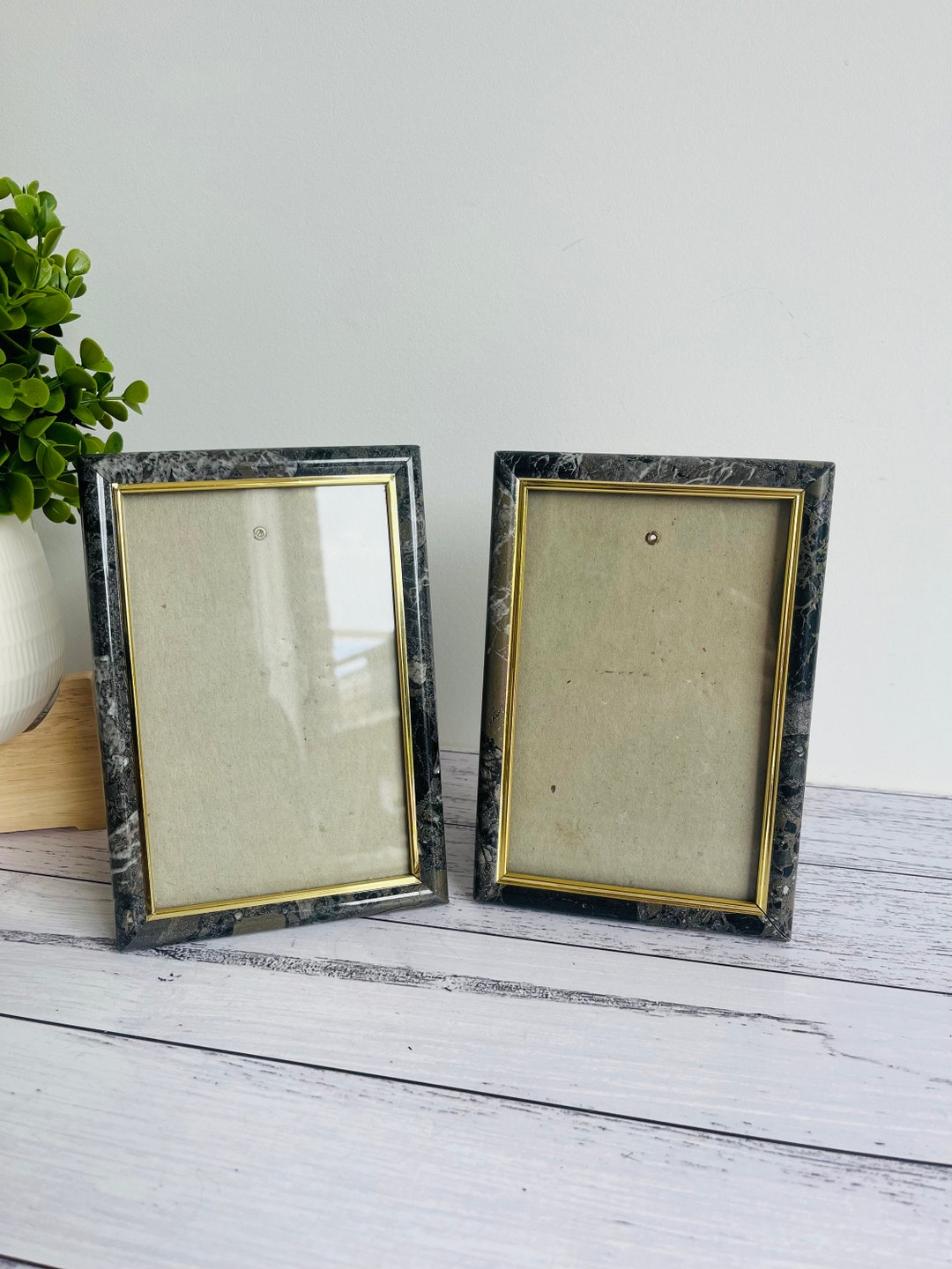 Twin Retro Style Frames Ash Black Photo Frames 4 X 6 Inch Etsy