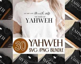 Paquete de archivos SVG de Yahvé con citas, paquete de archivos SVG cristianos, paquete de archivos SVG de fe, archivos SVG religiosos, archivos SVG con citas bíblicas, archivos para Cricut