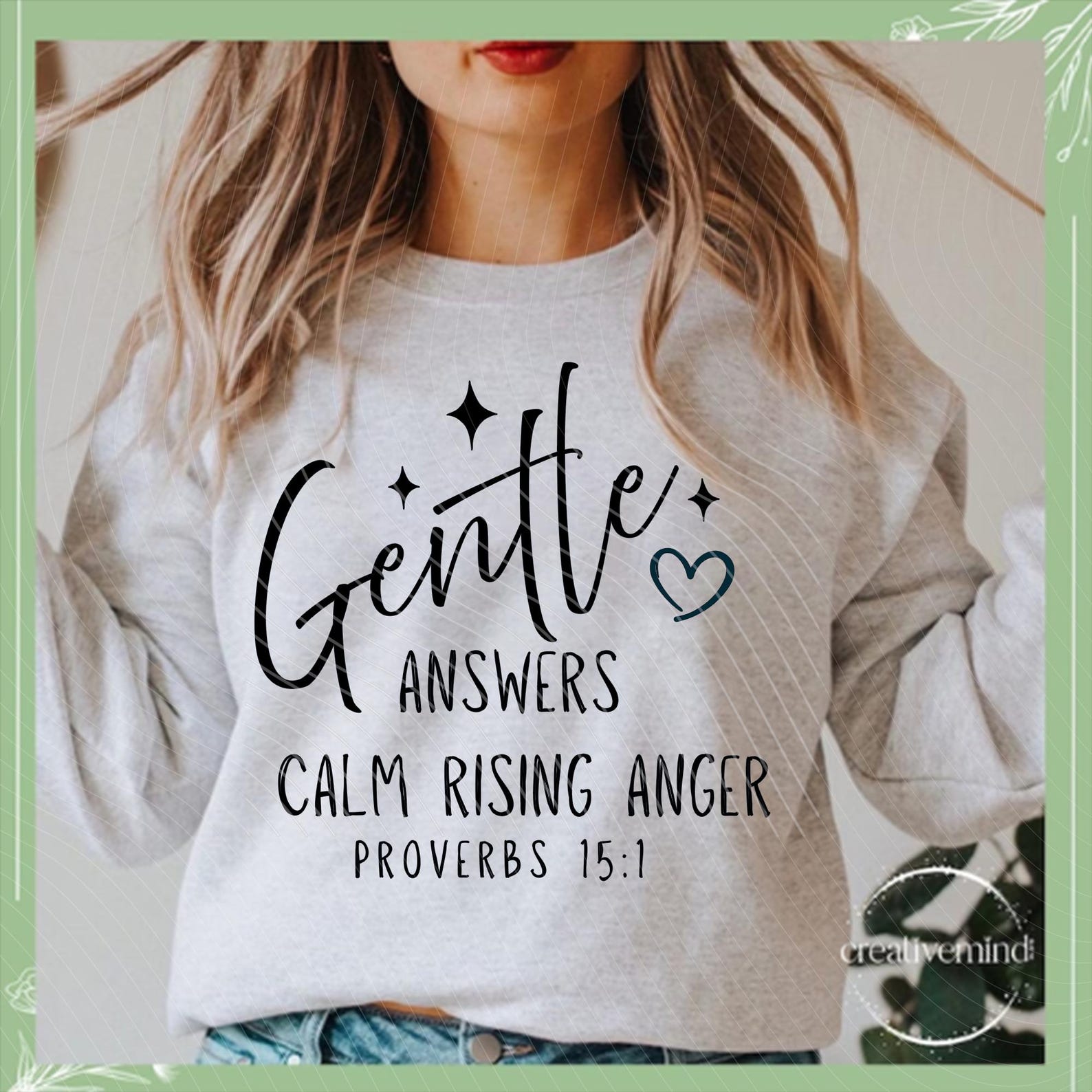 Gentle Answers Calm Rising Anger SVG, Christian Proverbs Quote PNG ...