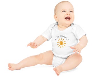 Solar Powered Organic Short Sleeve Bodysuit Onezie