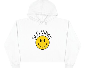 Happy Face Cropped Hoodie for your San Luis Obispo summer vacation