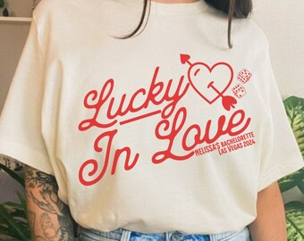 Las Vegas Bachelorette Shirts, Lucky In Love Bride, Vegas Bride Shirt, Las Vegas Bach, Las Vegas Bachelorette, Custom Vegas Wedding Shirt