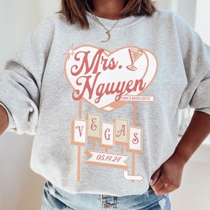 Vegas Bach Heart Sign Sweater, Las Vegas Bach, Vegas Bachelorette, Vegas Bachelorette Shirts, Vegas Bride Sweatshirt,  Vegas Bride Gift