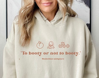 To Booty or Not to Booty Gym Pump Cover Hoodie, Weightlifting Hoodie, Lustiger Gym Hoodie, Süßer Gym Pump Bezug, Gym Liebhaber Geschenk