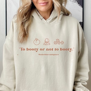 To Booty or Not to Booty Gym Pump Cover Hoodie, Weightlifting Hoodie, Funny Gym Hoodie, Cute Gym Pump Cover, Gym Lover Gift