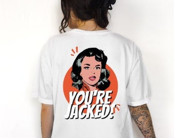T-shirt avec couverture de pompe de gymnastique rétro You're Jacked