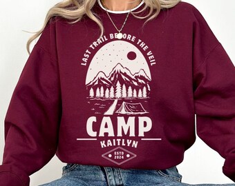 Vintage Camp Bachelorette Sweater, Camping Bachelorette Party Crewneck, Lake Bridal Shower, Retro Camp Sweatshirt, Mountain Wedding