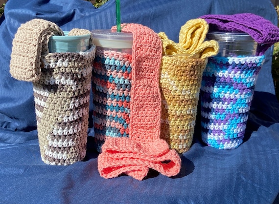 Tumbler Cozy and Water Bottle Carrier or Holder Combination