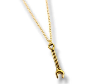 Gold Wrench Necklace