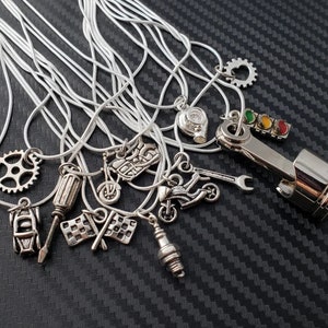 Car Part Necklaces Turbo Necklace Piston NOS Brake Caliper Car Accessories Auto Car Girls Enthusiast Automotive Jewelry Mechanic Racing