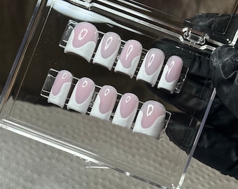 Swirly French Press Ons | Press On Nails