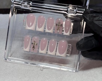 French Tip Press Ons | Press On Nails