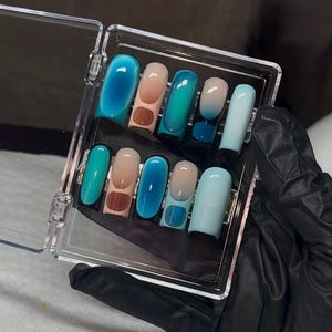 Azure Press Ons | Press On Nails