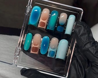 Azure Press Ons | Press On Nails