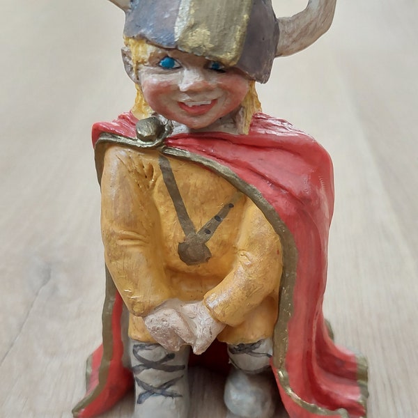 Vintage Scandinavisch Viking beeldje gemaakt door Candy designs Norway, verzamelaars object