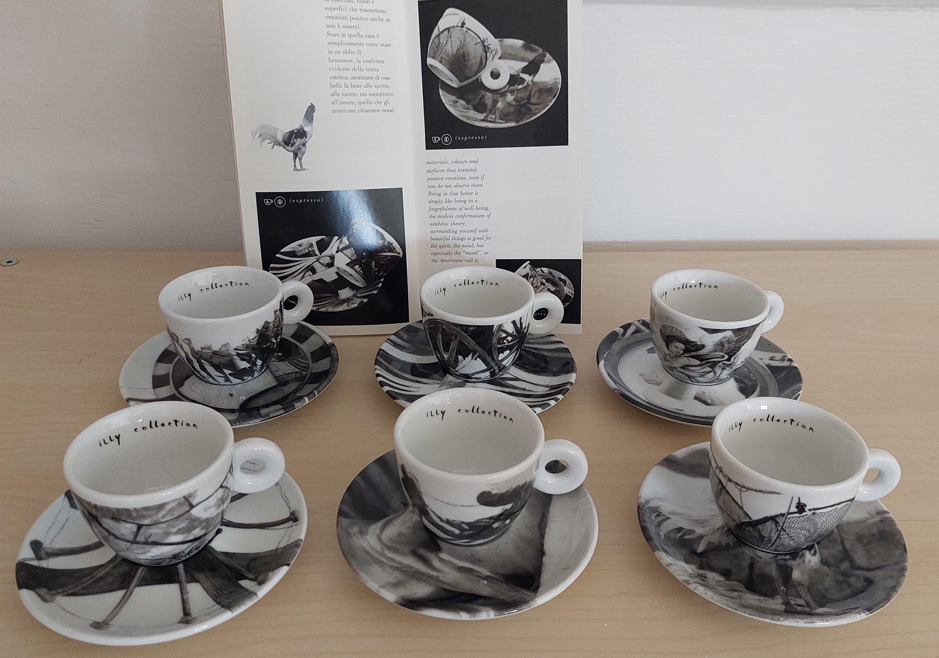 Set of 6 Vintage Illy Espresso Series 