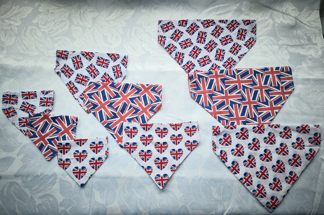 Pack Of 3 Cotton Union Jack Bandanas - Multifunctional Headwrap & Neck Scarf | Unisex 12 thumbnail image