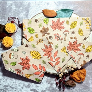 Gorgeous autumn leaves, mushrooms dog bandana