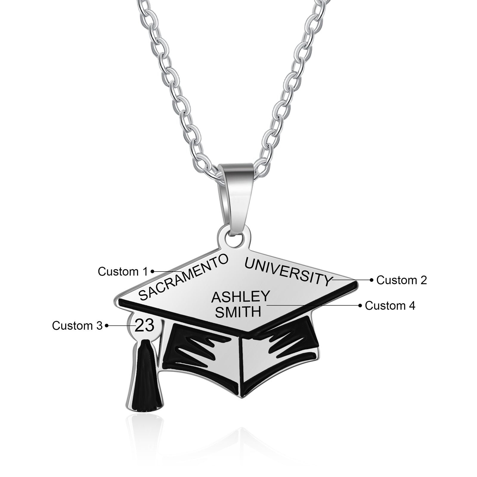 Custom Graduation Hat Necklace Daughter Graduation Gifts Etsy
