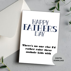 Snarky Father's Day Card, Father's Day card from wife, There's No One Else I'd Rather, Funny Father's Day Card, Father's Day Card from her