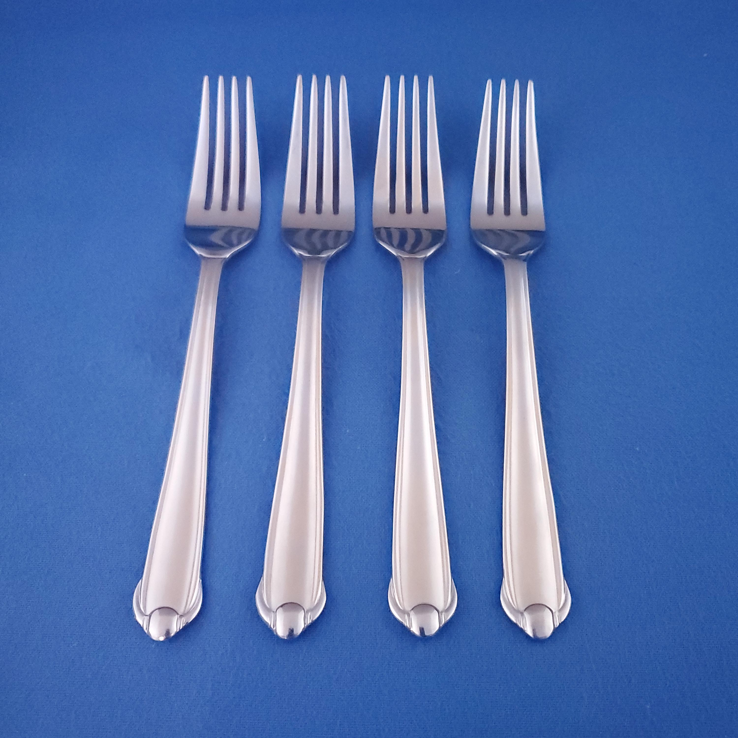 Mikasa Gerald Patrick SWEET PEA 18/8 Japan Korea Stainless  3 - Mikasa CLASSICO SATIN Stainless SALAD FORKS 18/8 Korea 6 3/8\