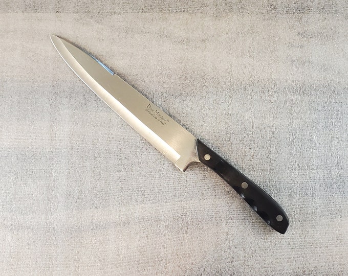 Vintage Dax Master Cheff Knife Dark Wood Handle 9 Stainless Steel Blade