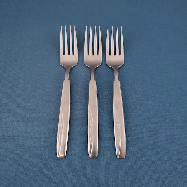 MWCO Montgomery Ward AUTUMN WHEAT ~ Dinner Fork 7 1/4" ~ Beautiful Vintage Flatware ~ Sold in Sets of 3