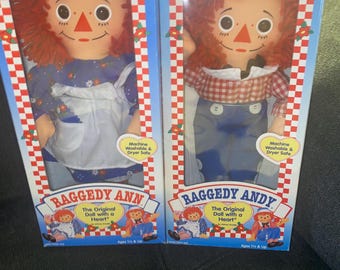 Vintage Homemade Raggedy Ann and Andy Dolls - Etsy
