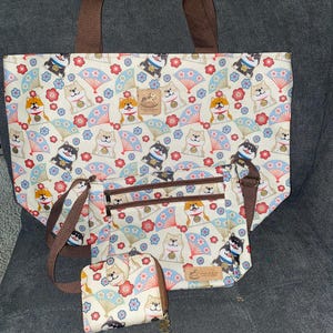 Uma Hana Shiba Inu Messenger Bag and Wallet