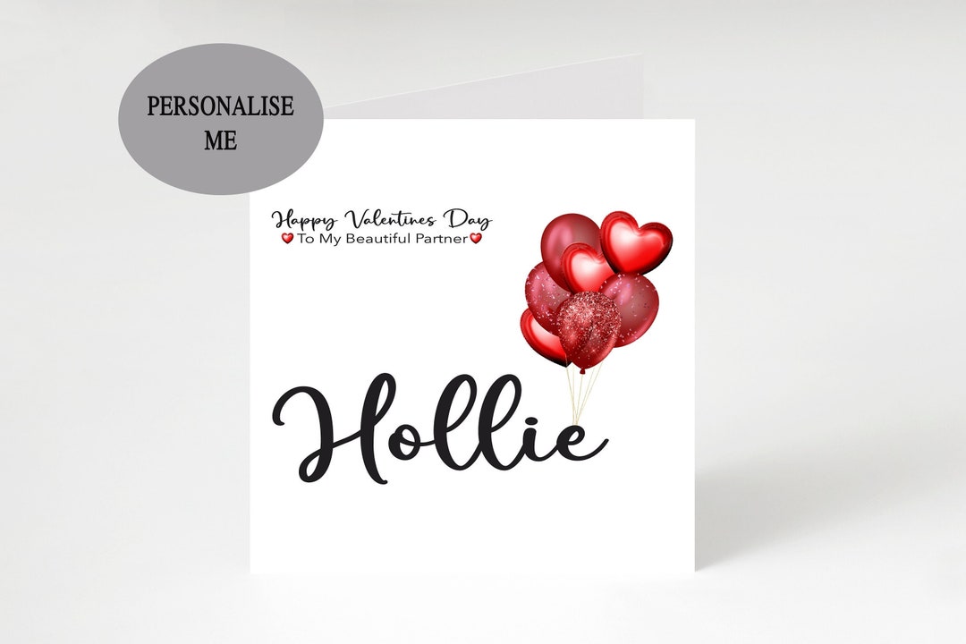 Personalised Valentines Day Card for Herestablished Valentines Day Card ...
